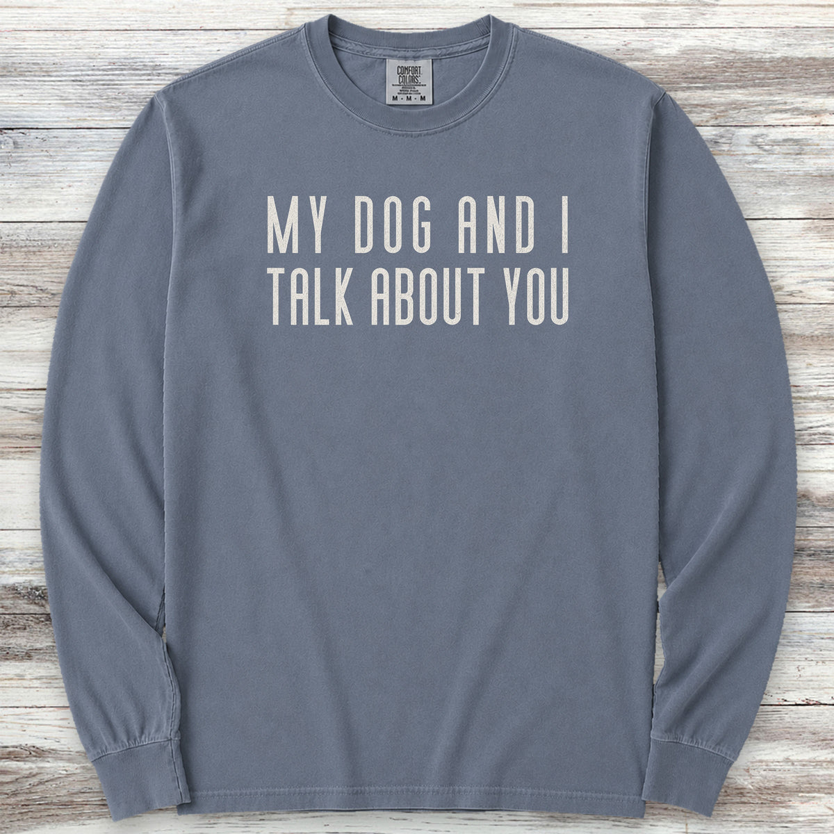 Talk About You Long Sleeve Tee - Blue Jean