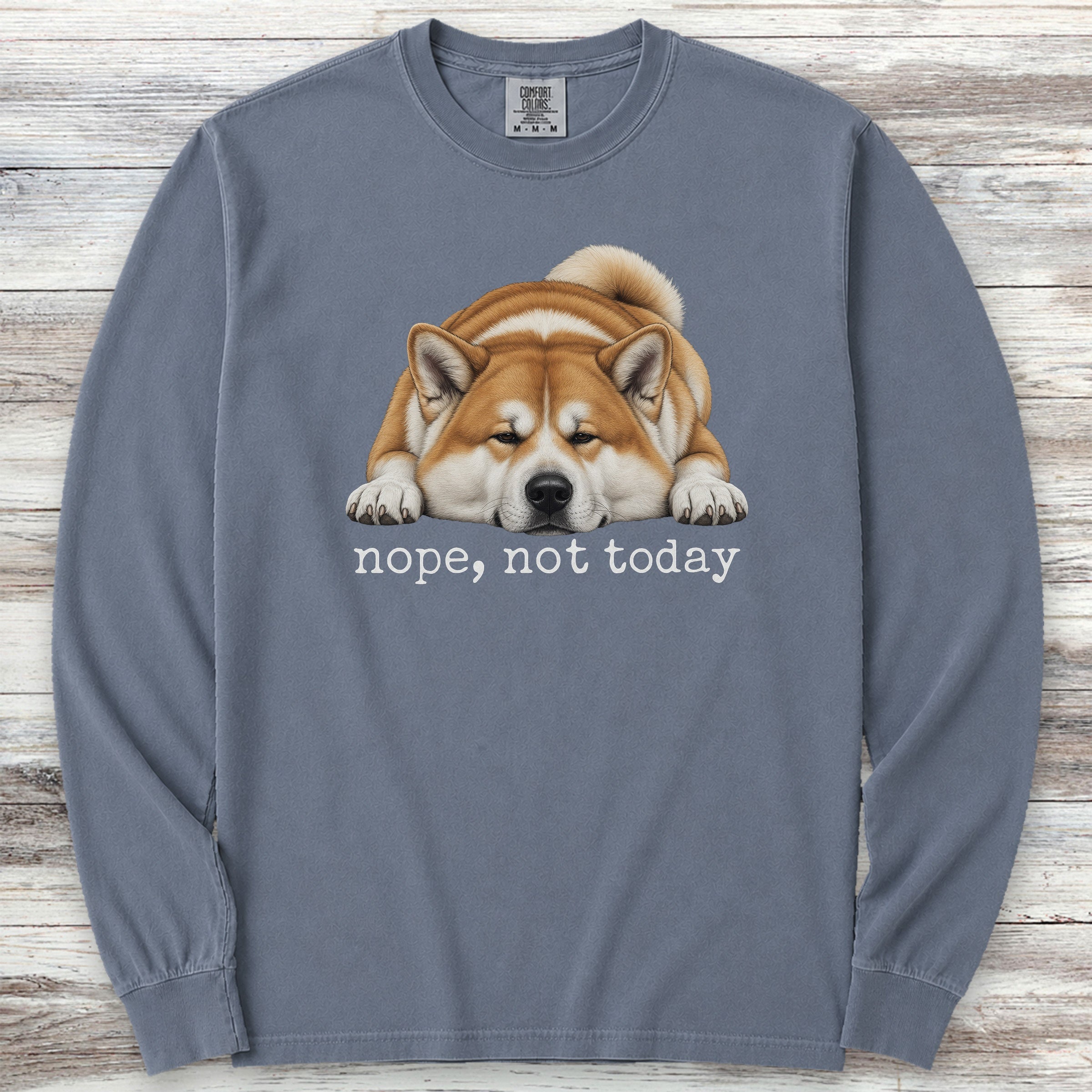 Akita Nope Long Sleeve Tee - Blue Jean