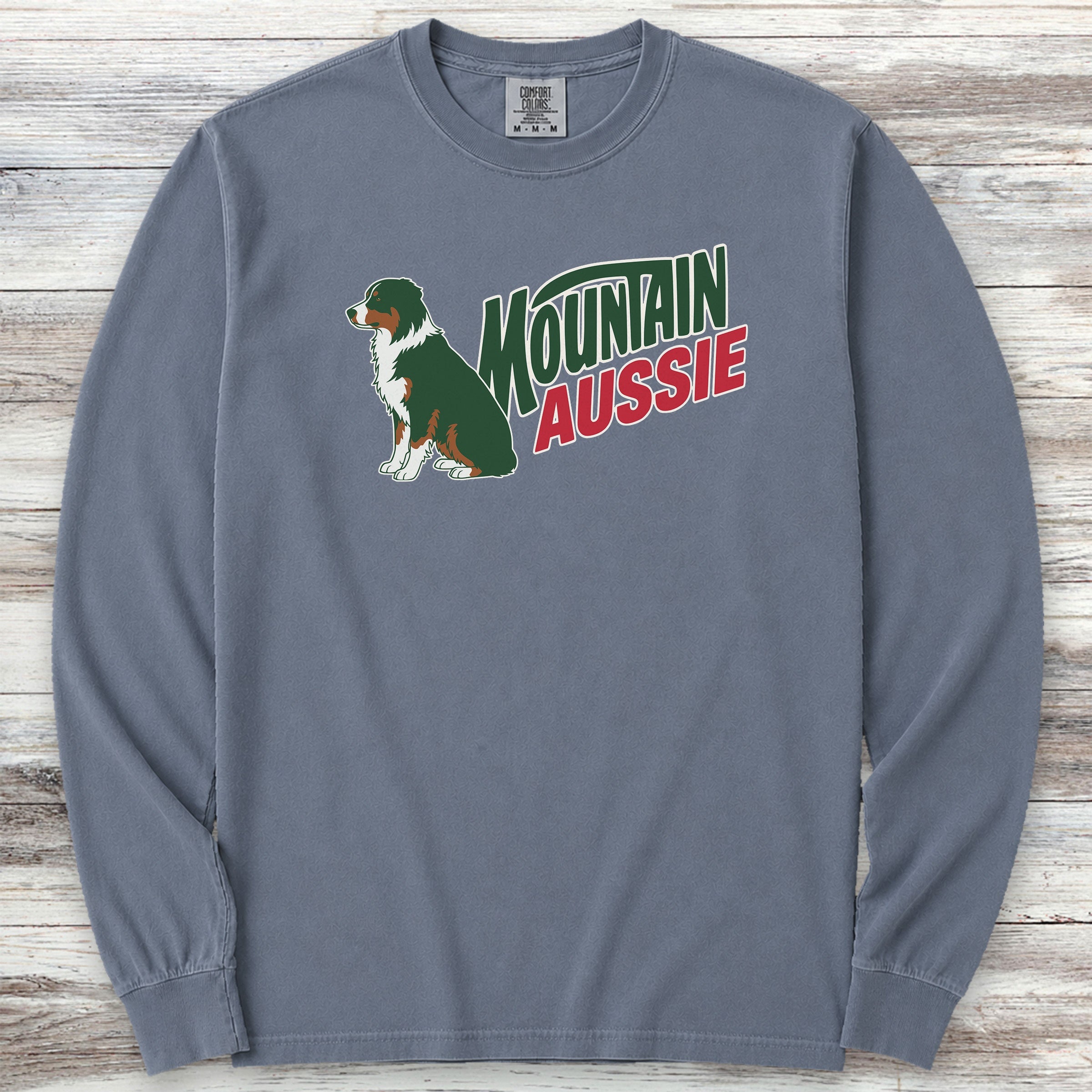 Australian Mountain Dog Long Sleeve Tee - Blue Jean