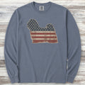 Maltese Vintage USA Long Sleeve Tee - Blue Jean
