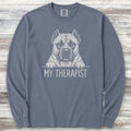 Cane Corso Fawn Therapist Long Sleeve Tee - Blue Jean