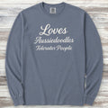 Aussiedoodle Tolerates People Long Sleeve Tee - Blue Jean