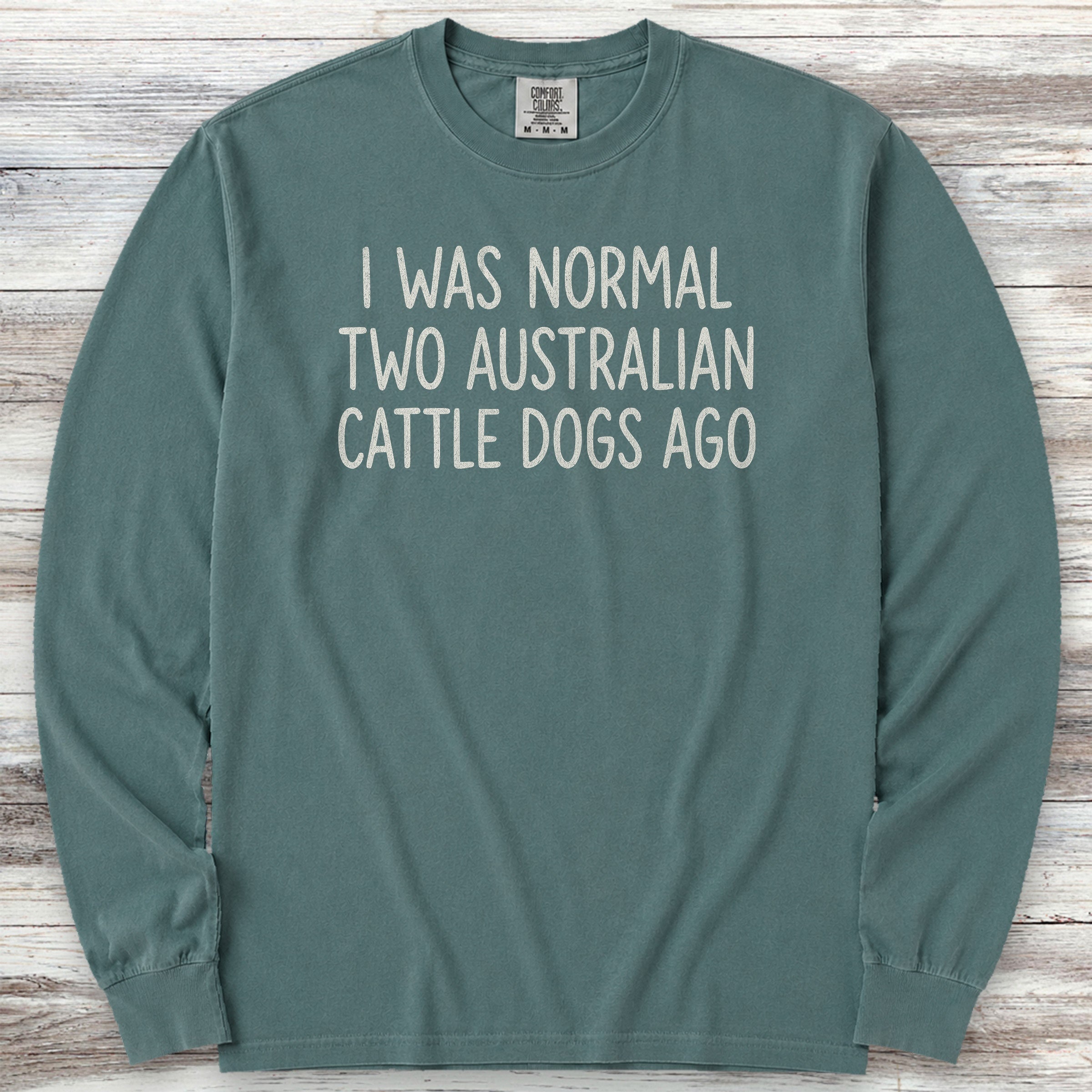 Australian Cattle Dog Normal Long Sleeve Tee - Blue Spruce