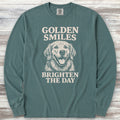 Golden Retriever Smiles Long Sleeve Tee - Blue Spruce