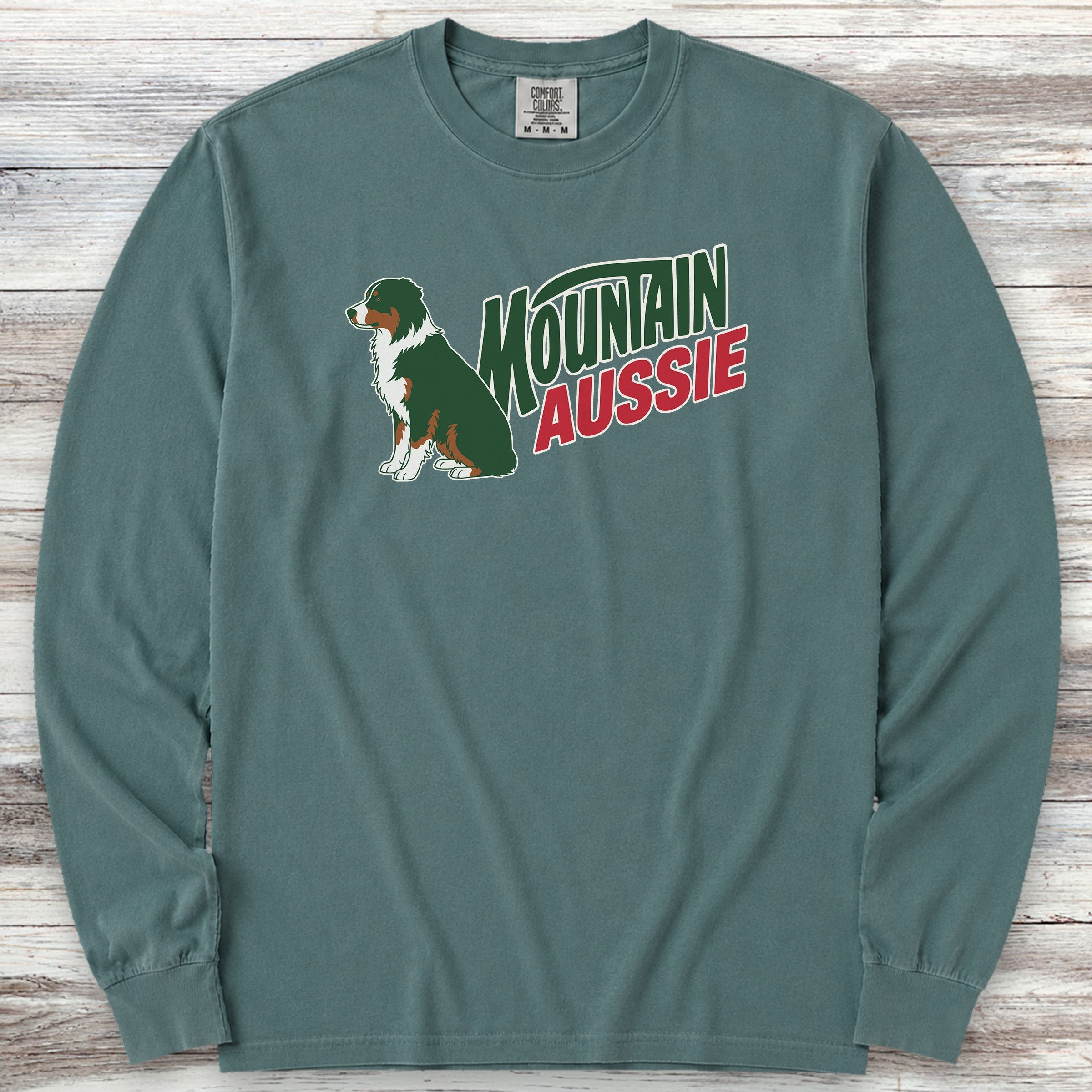 Australian Mountain Dog Long Sleeve Tee - Blue Spruce