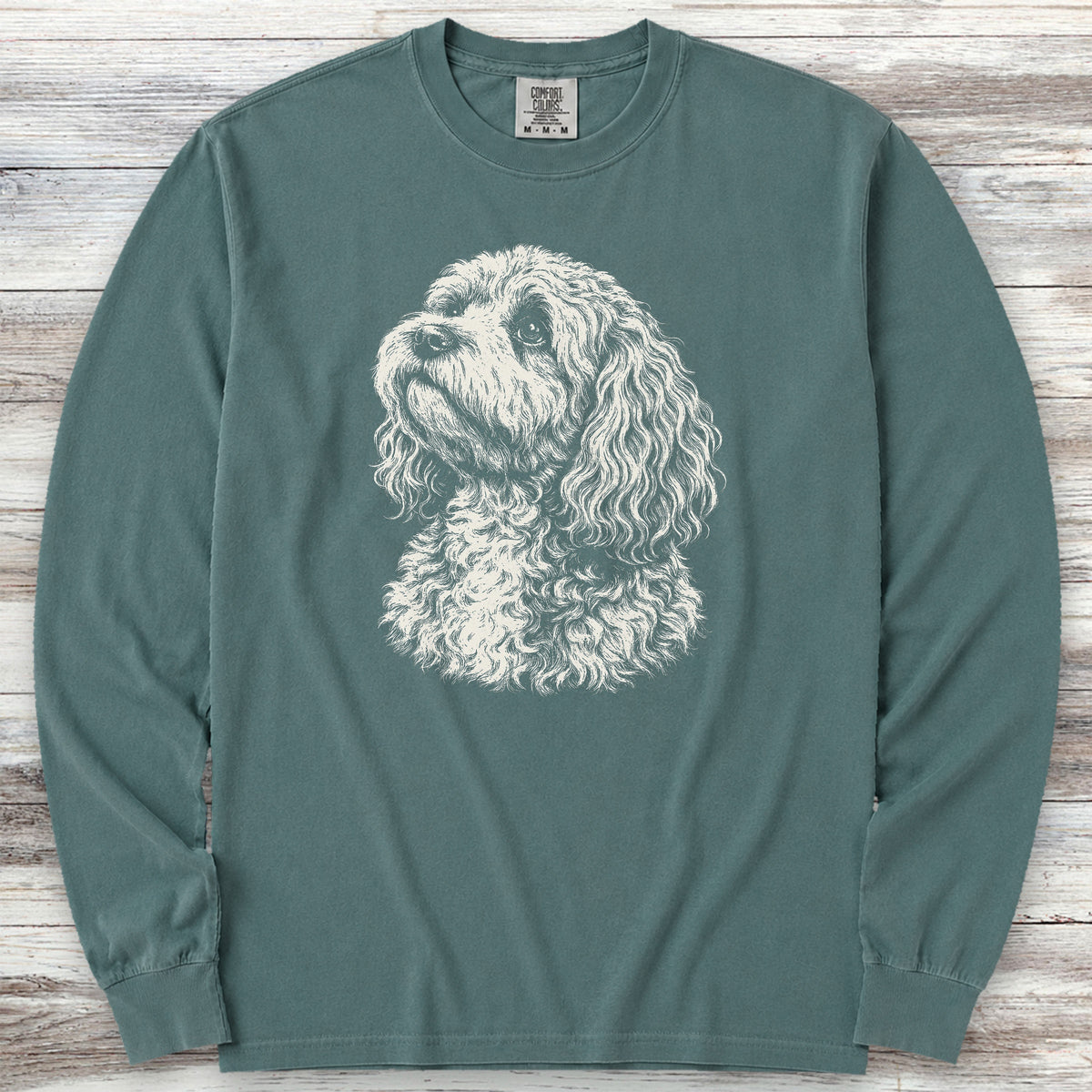 Cockapoo Loyalty Long Sleeve Tee - Blue Spruce