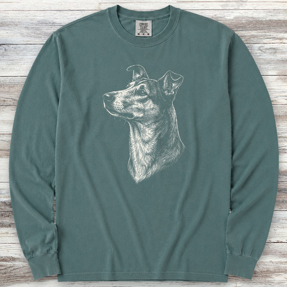 Smooth Collie Loyalty Long Sleeve Tee - Blue Spruce