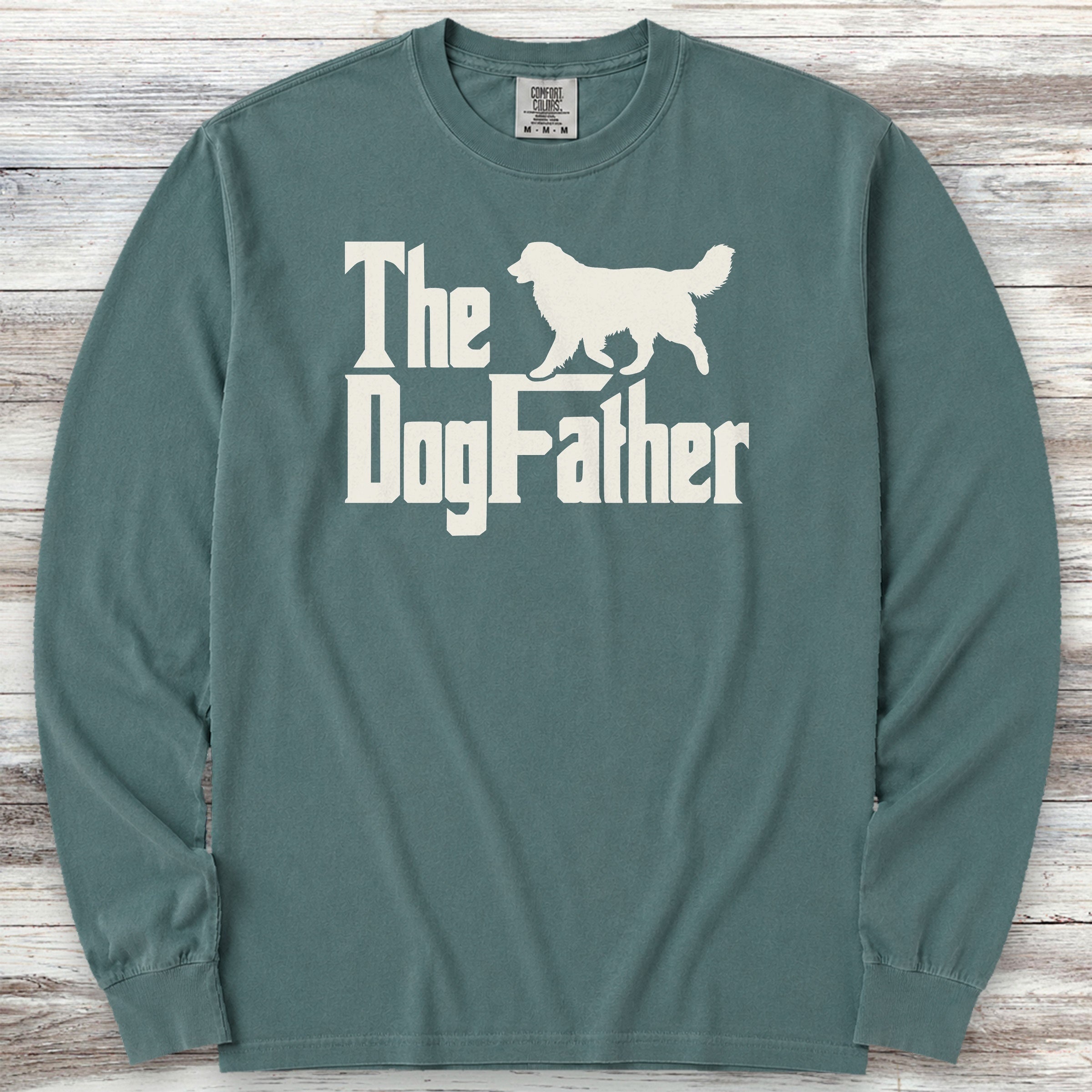Australian Shepherd Dog Father Long Sleeve Tee - Blue Spruce