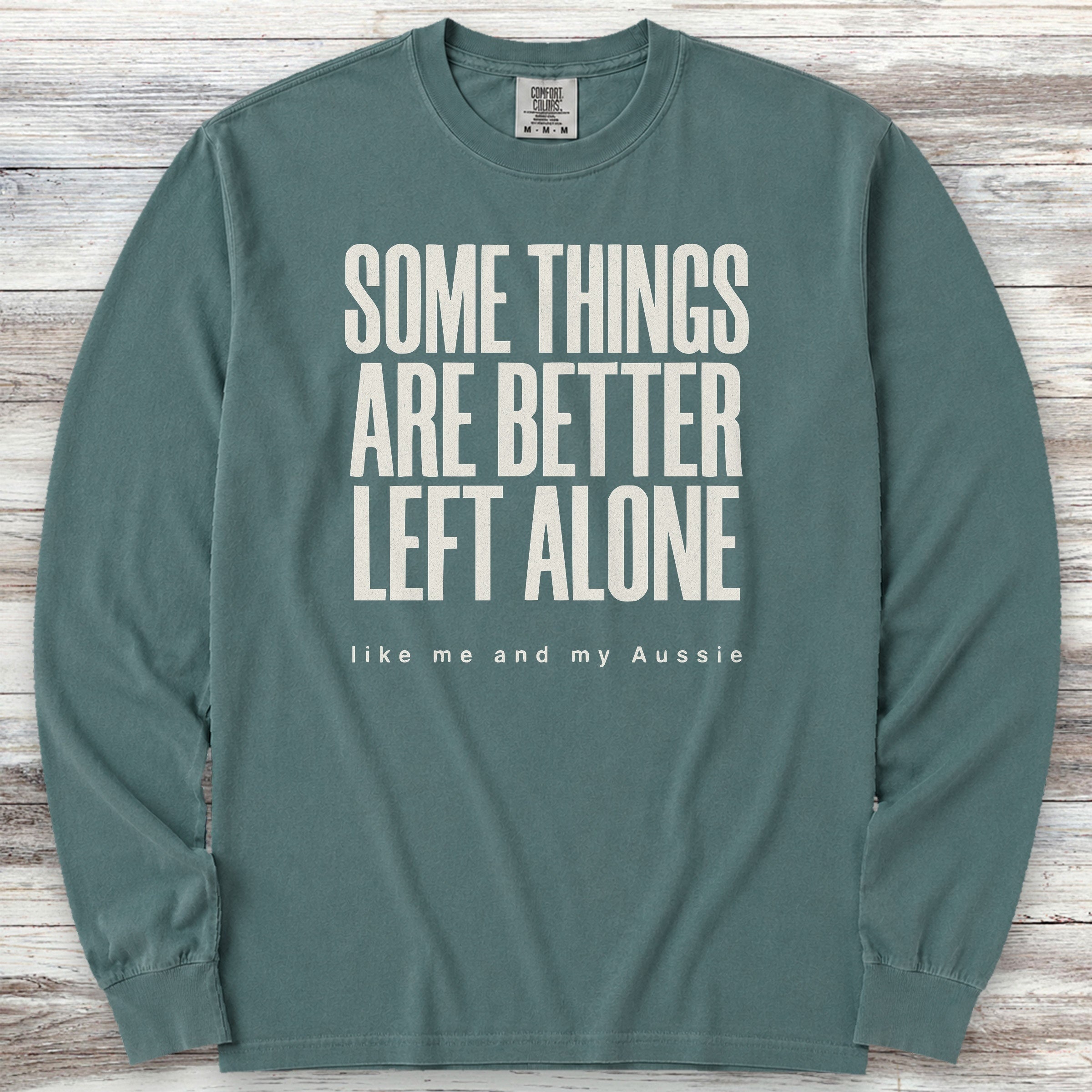 Australian Shepherd Introvert Long Sleeve Tee - Blue Spruce