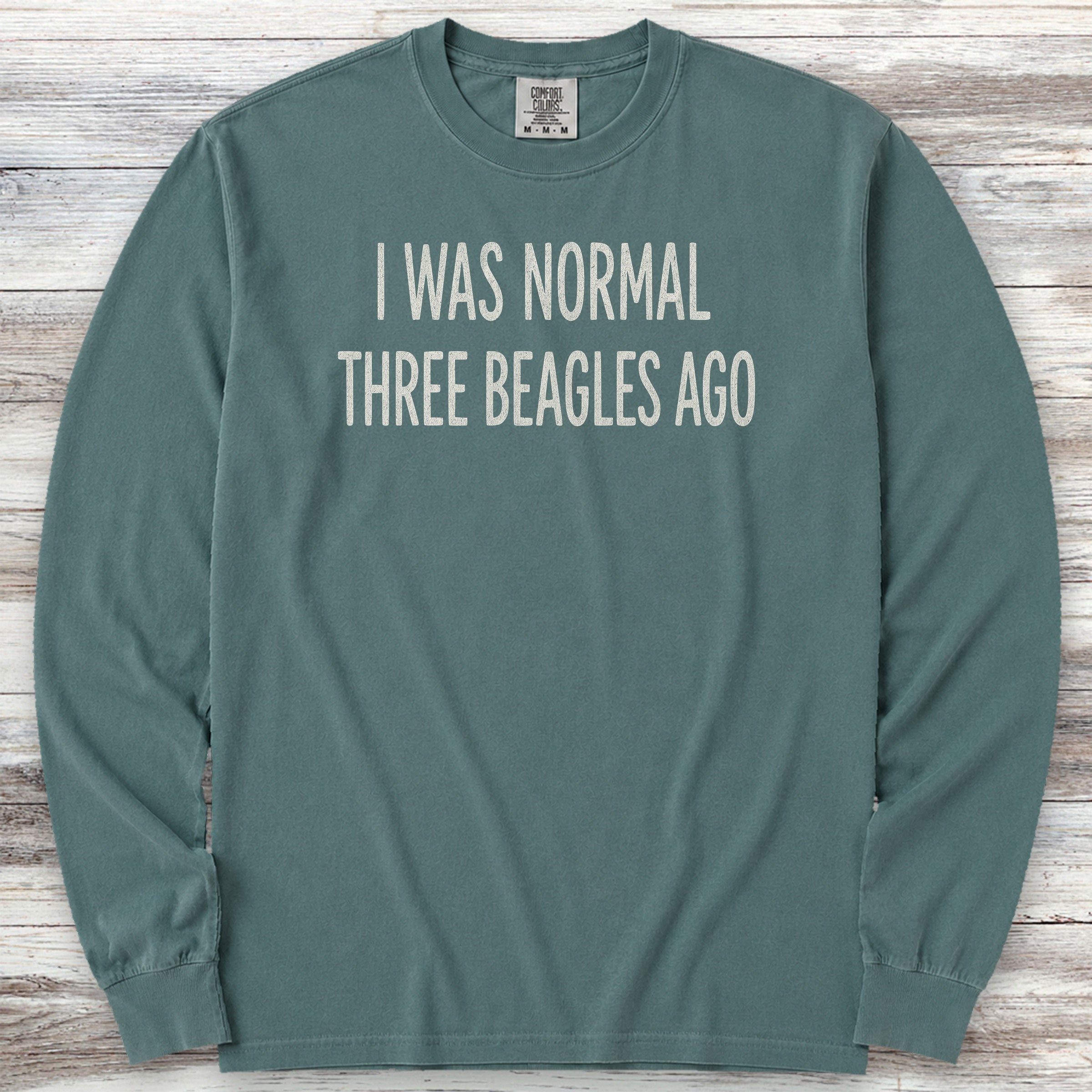 Normal 3 Beagles Ago Long Sleeve Tee - Blue Spruce