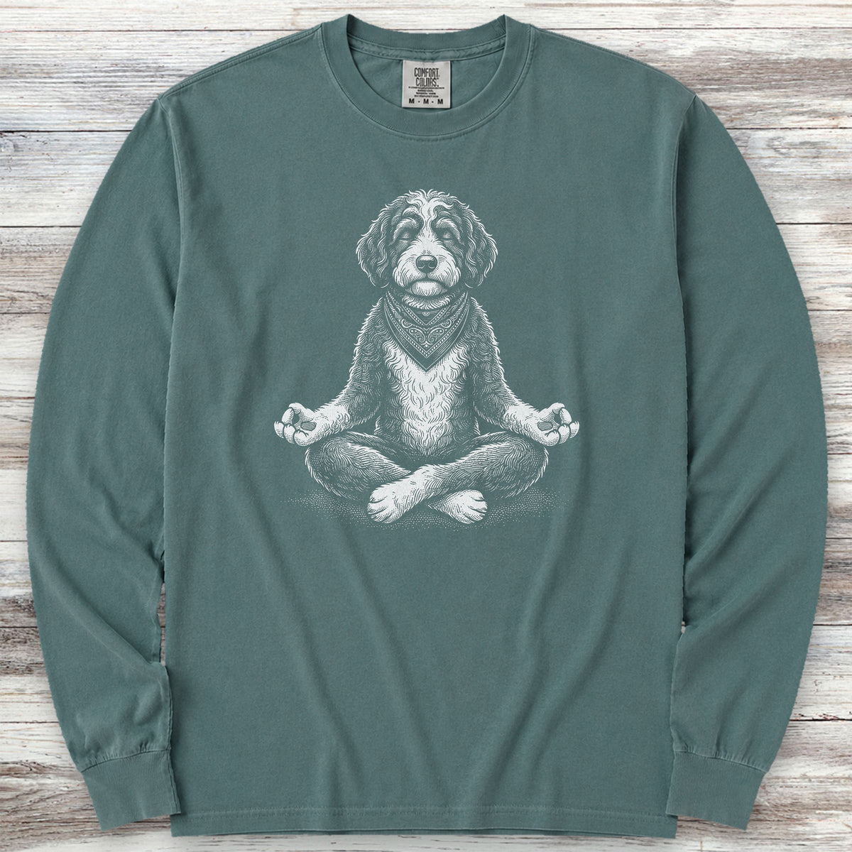 Bernedoodle Still Waters Long Sleeve Tee - Blue Spruce