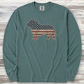 American Bully Vintage USA Long Sleeve Tee - Blue Spruce