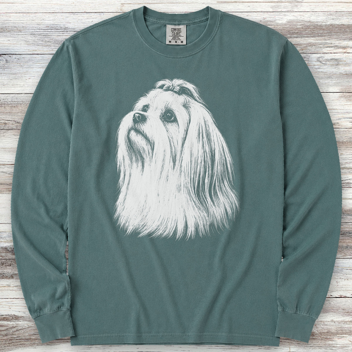 Maltese Loyalty Long Sleeve Tee - Blue Spruce