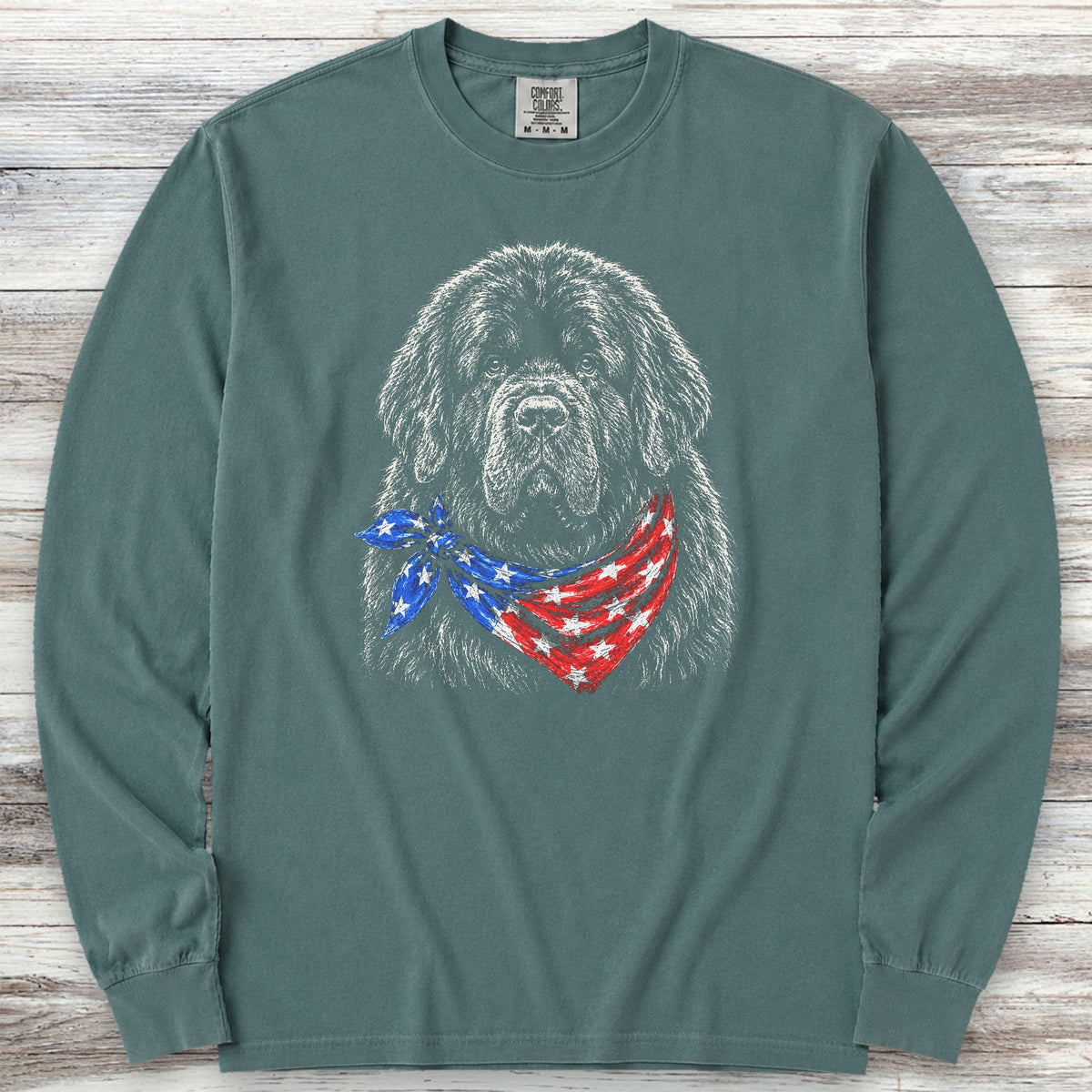 Newfoundland Patriot Long Sleeve Tee - Blue Spruce