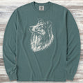 Rough Collie Loyalty Long Sleeve Tee - Blue Spruce