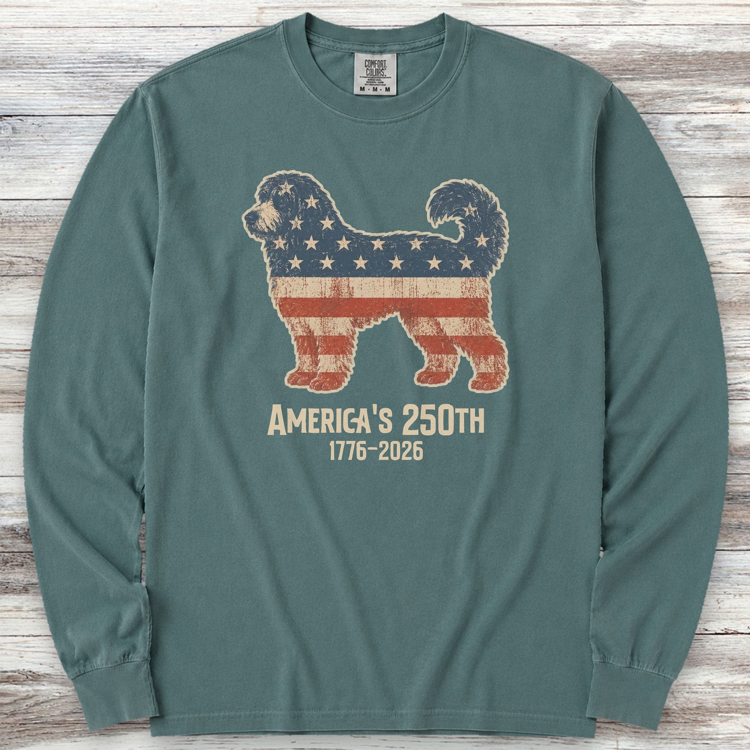 Bernedoodle 250 Long Sleeve Tee - Blue Spruce