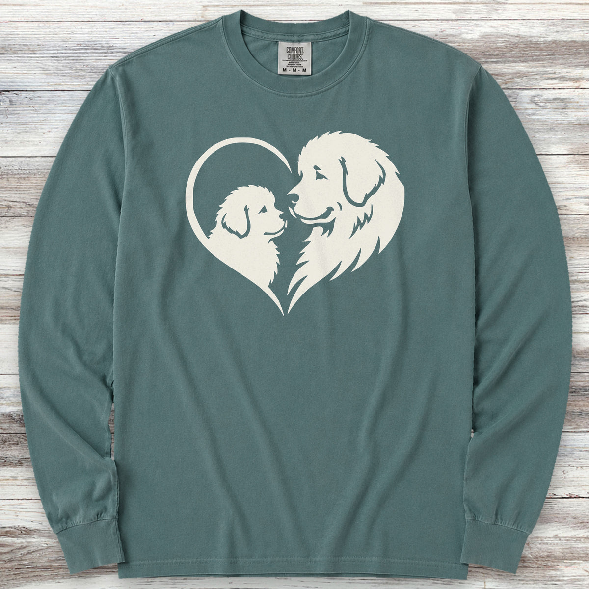 Newfoundland Heart Bond Long Sleeve Tee - Blue Spruce