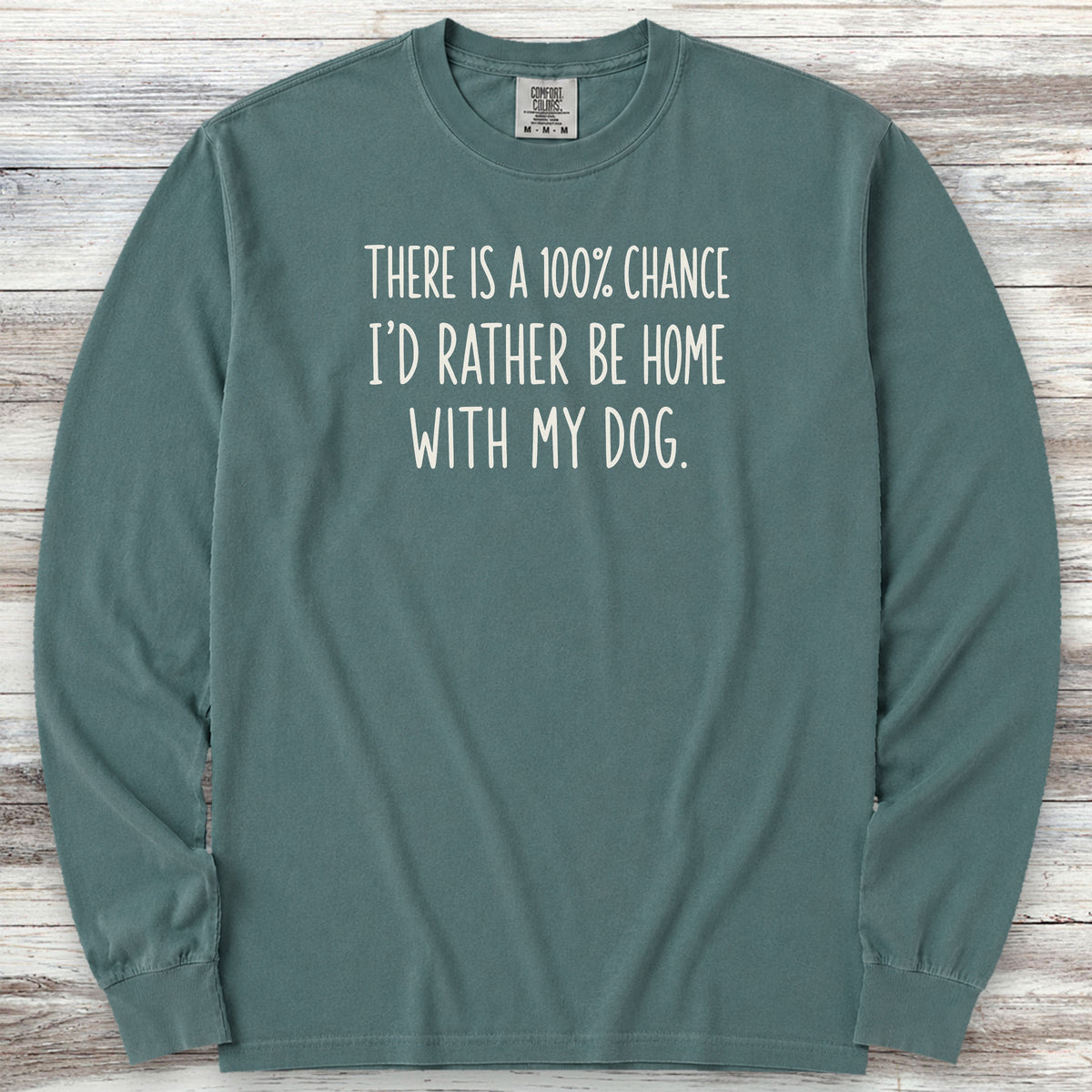 I'd Rather Be Home Long Sleeve Tee - Blue Spruce