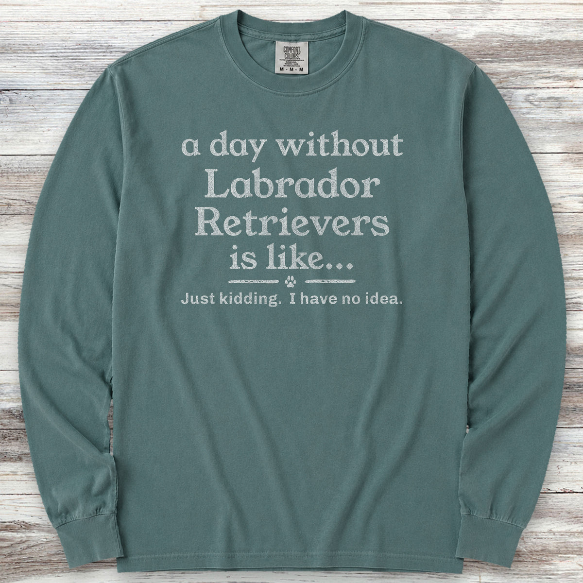 Labrador Retriever Day Long Sleeve Tee - Blue Spruce
