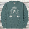 Hello Poodle Long Sleeve Tee - Blue Spruce
