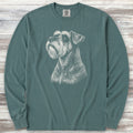 Schnauzer Loyalty Long Sleeve Tee - Blue Spruce