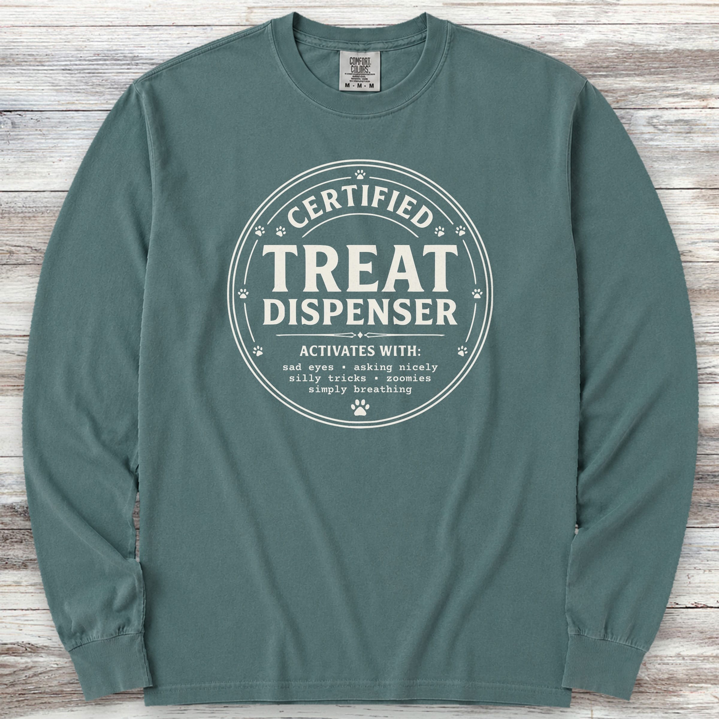 Certified Treat Dispenser Long Sleeve Tee - Blue Spruce