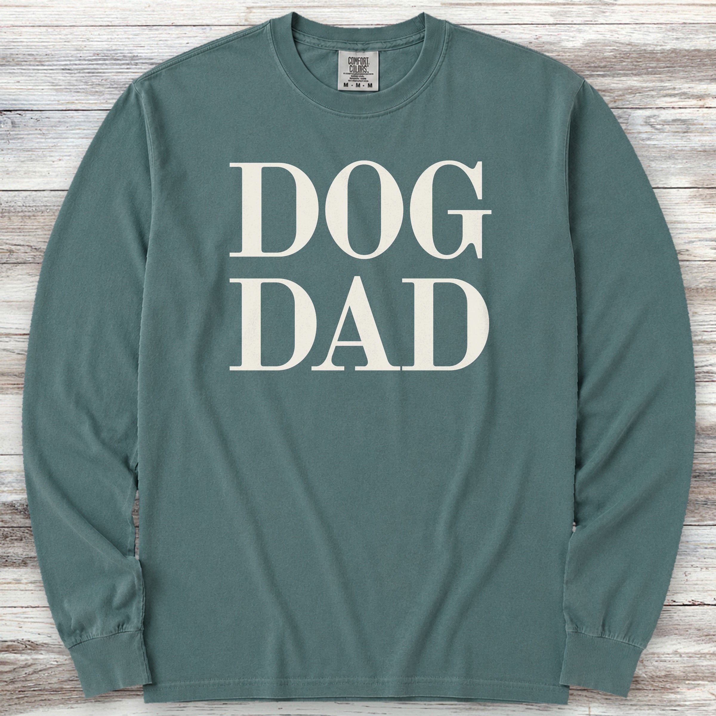 Dog Dad Bold Long Sleeve Tee - Blue Spruce