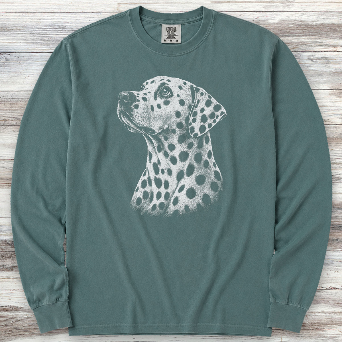 Dalmatian Loyalty Long Sleeve Tee - Blue Spruce
