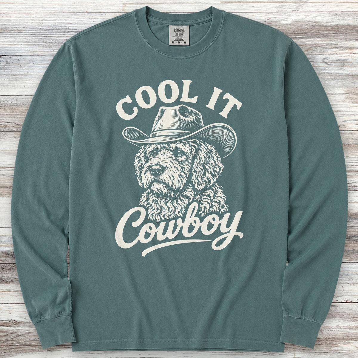 Labradoodle Cool It Long Sleeve Tee - Blue Spruce