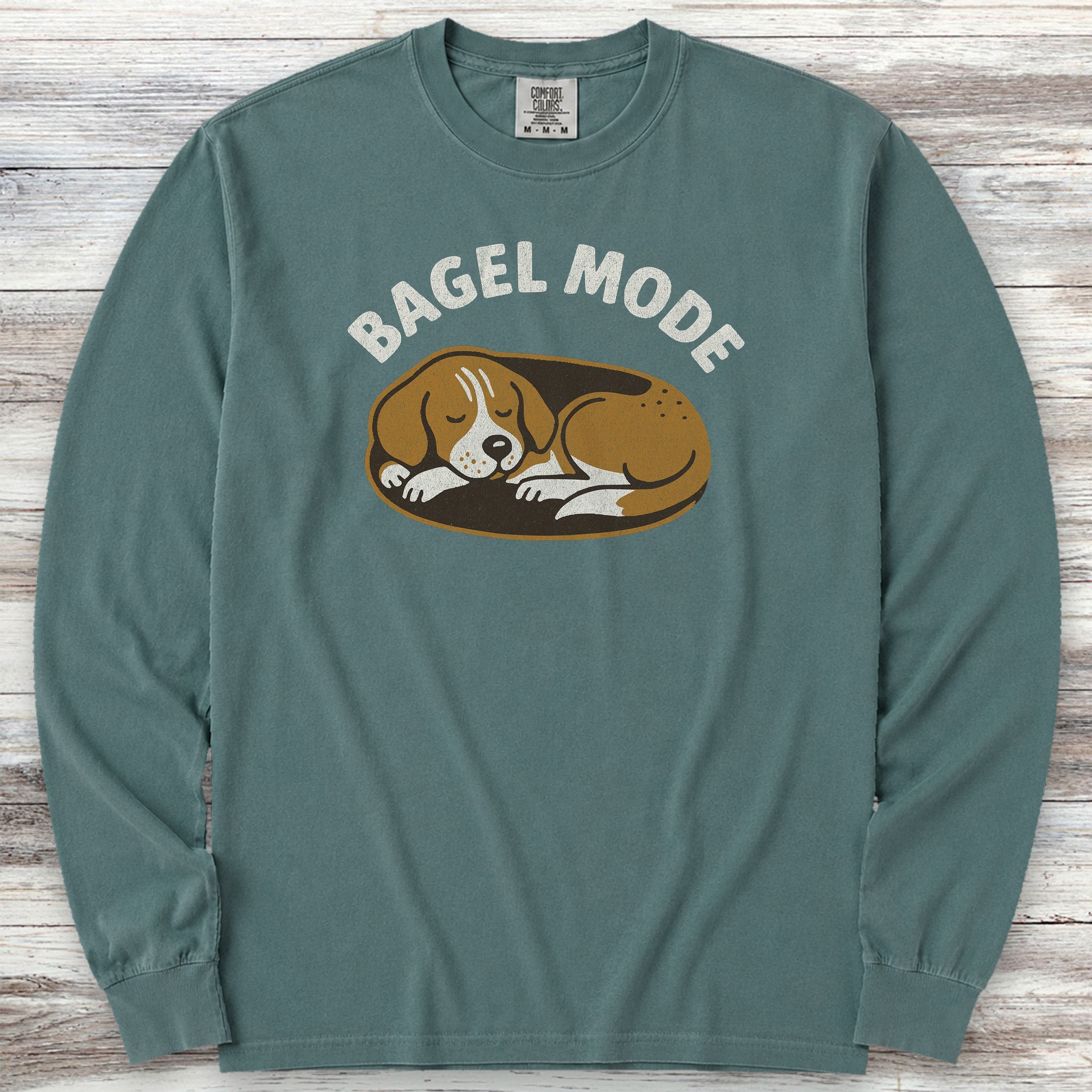 Sleeping Beagle Long Sleeve Tee - Blue Spruce