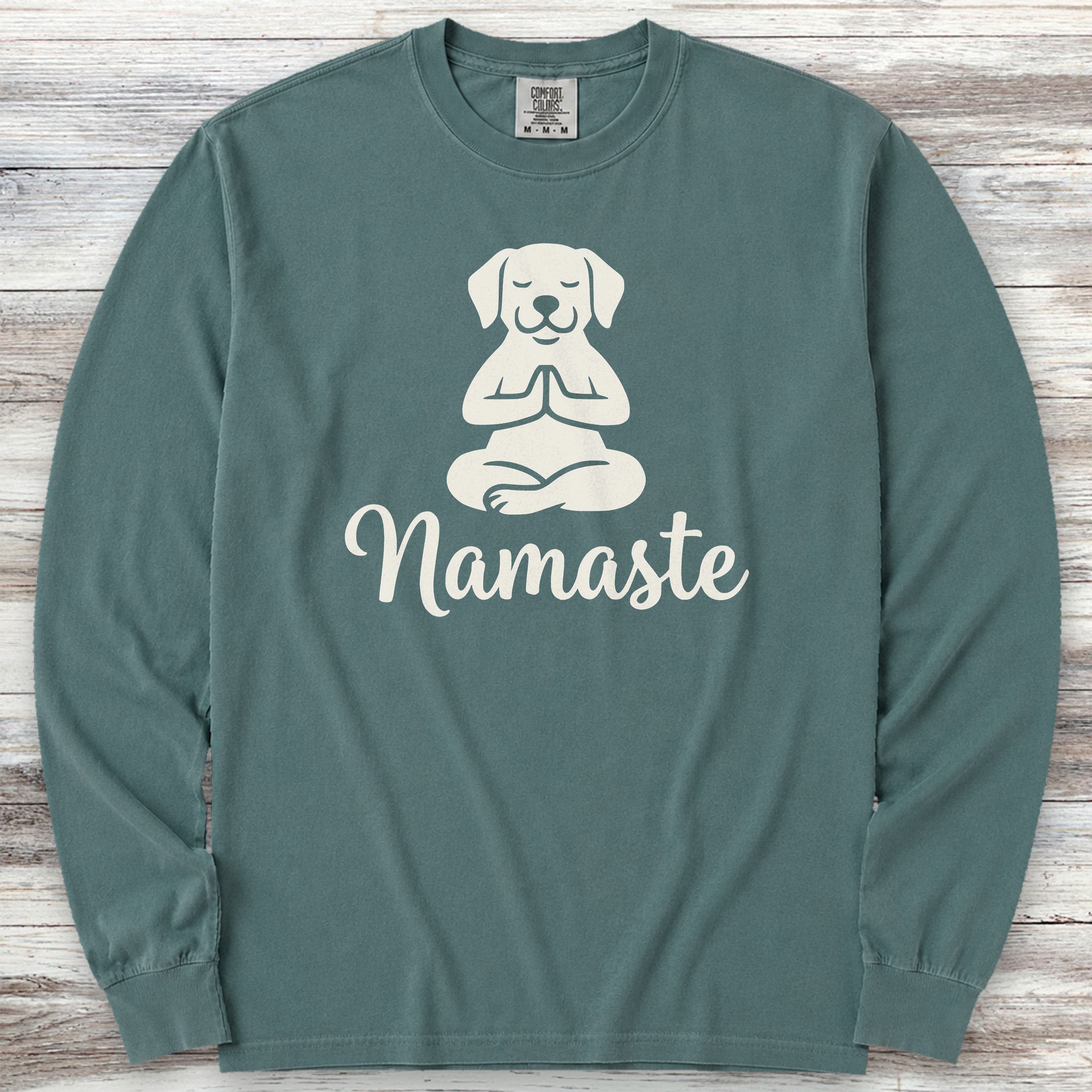 Namaste Long Sleeve Tee - Blue Spruce