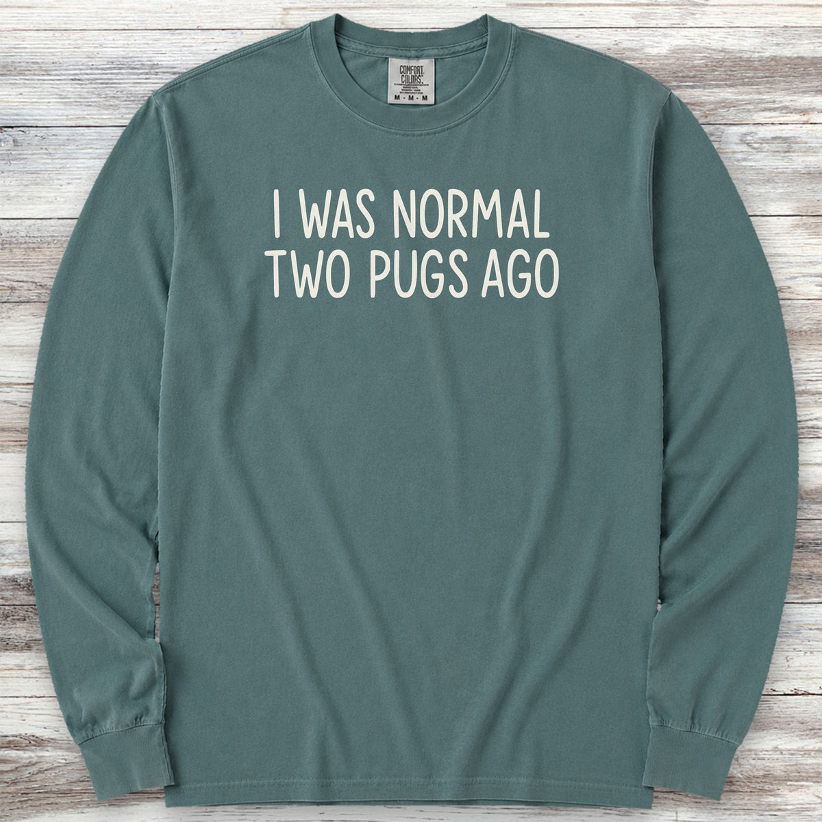 Pug Normal Long Sleeve Tee - Blue Spruce