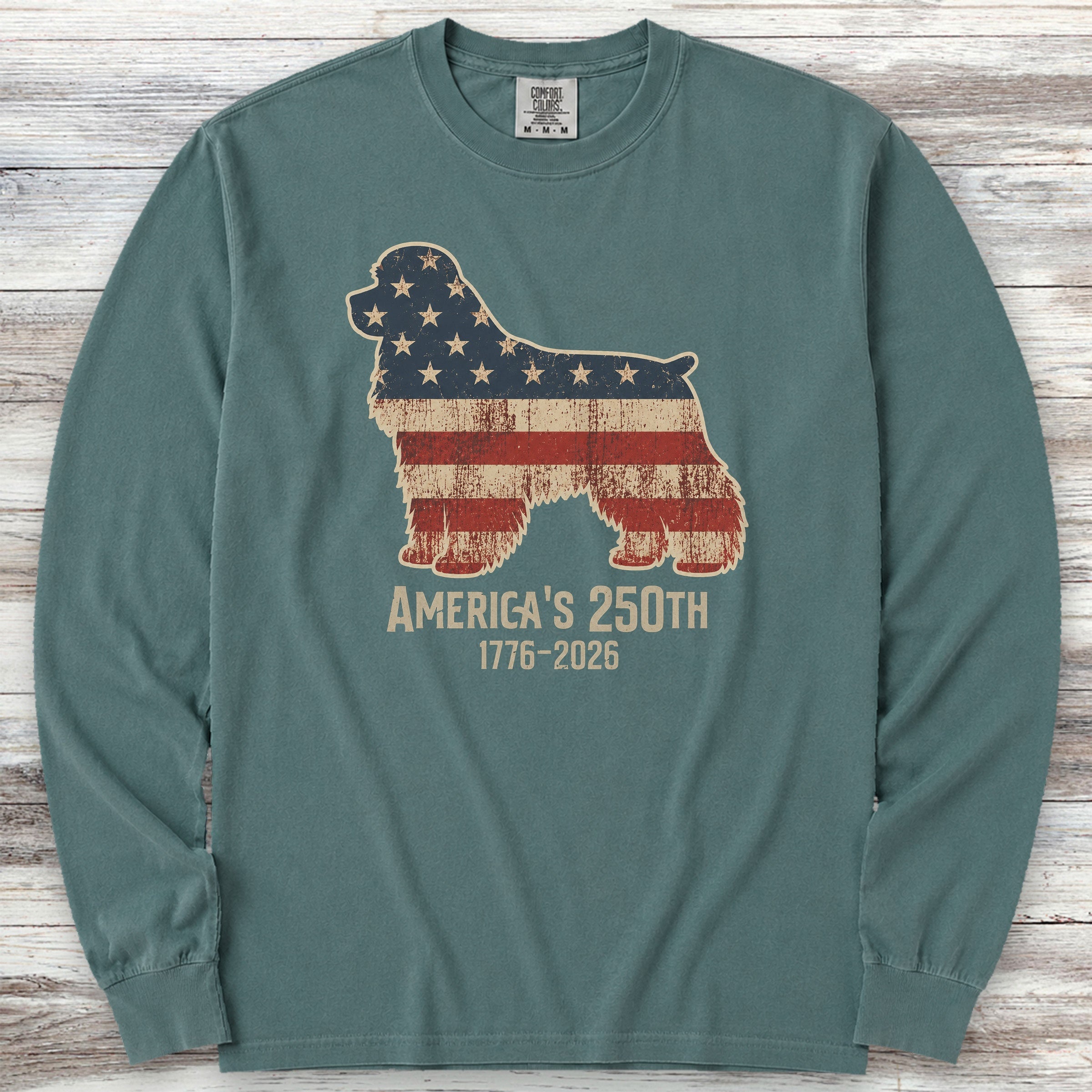 Cocker Spaniel 250 Long Sleeve Tee - Blue Spruce