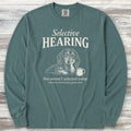 Dachshund Selective Hearing Long Sleeve Tee - Blue Spruce