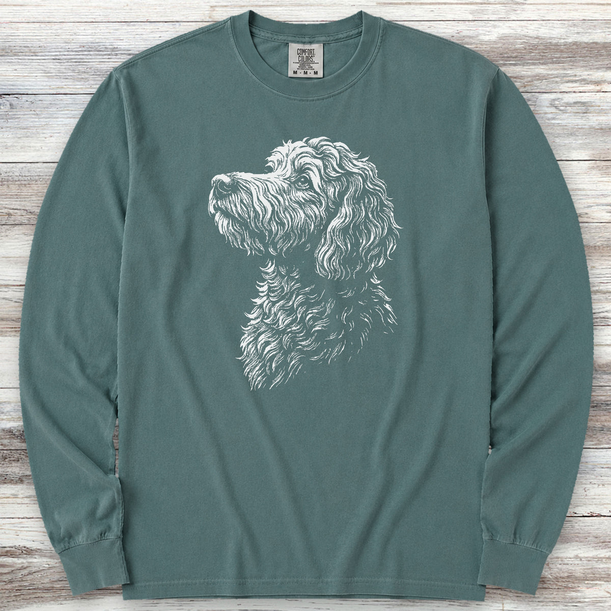 Doodle Loyalty Long Sleeve Tee - Blue Spruce