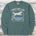 Golden Retriever Dock Diving Long Sleeve Tee - Blue Spruce