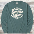 Scottish Terrier Groovy Mom Long Sleeve Tee - Blue Spruce