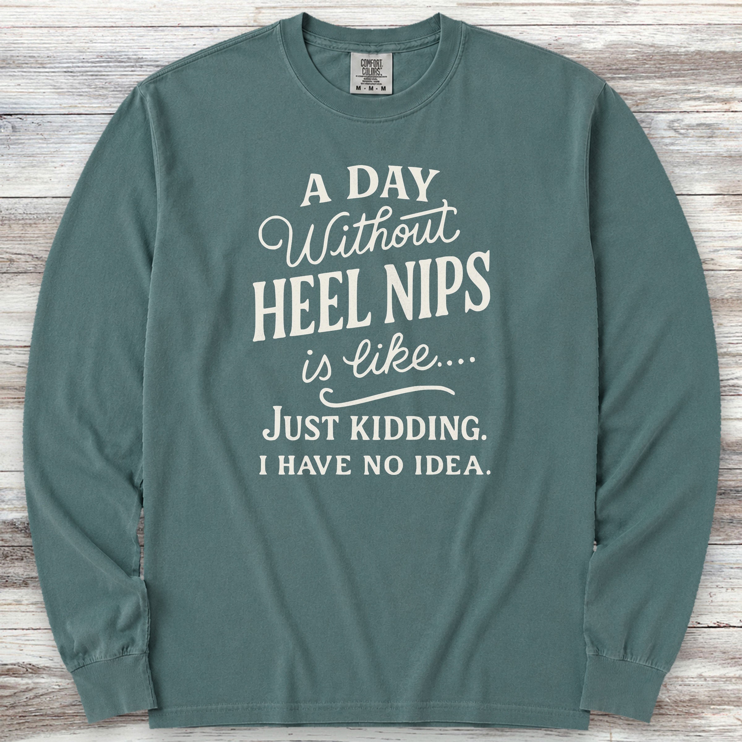 Australian Cattle Dog Days Long Sleeve Tee - Blue Spruce
