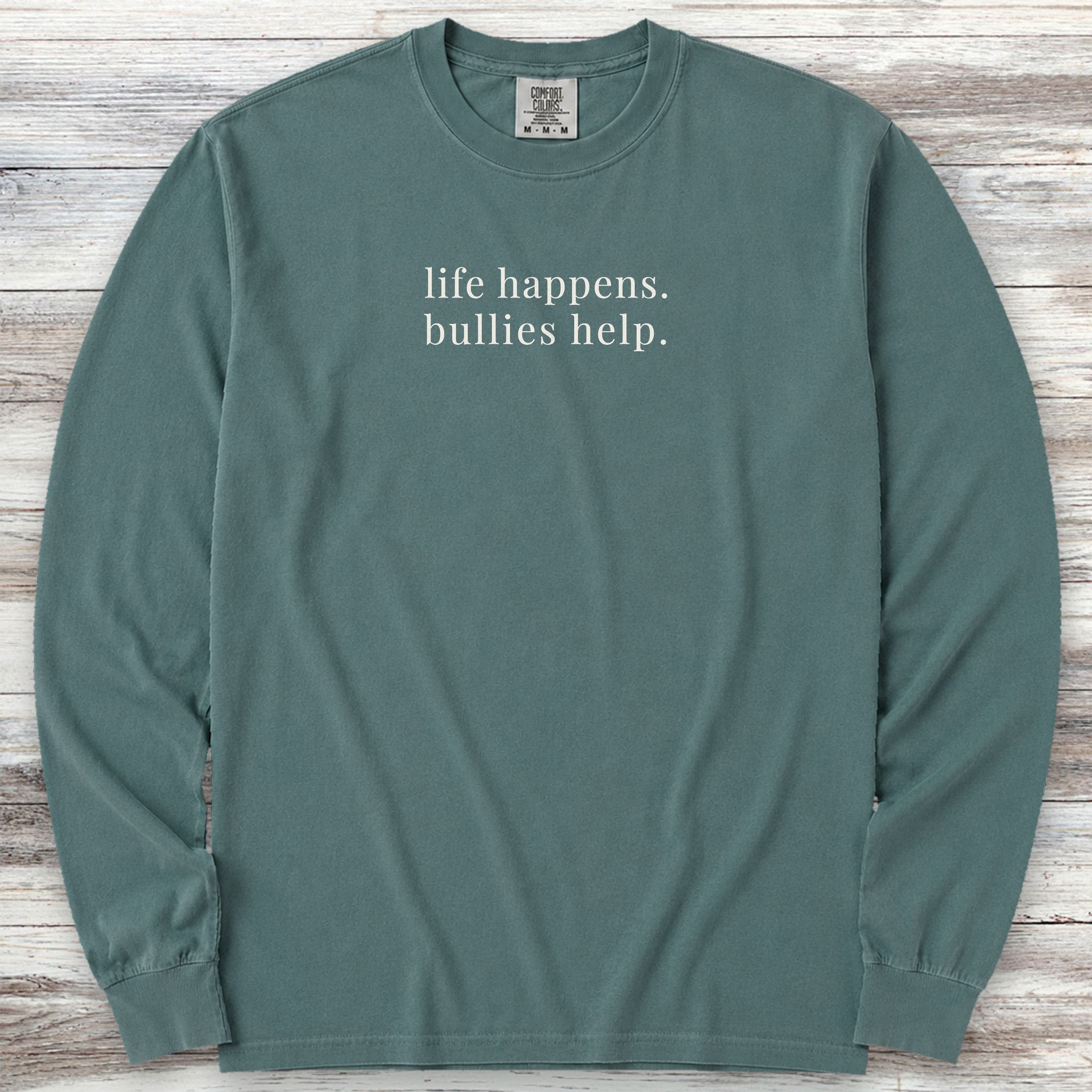 American Bully Help Long Sleeve Tee - Blue Spruce