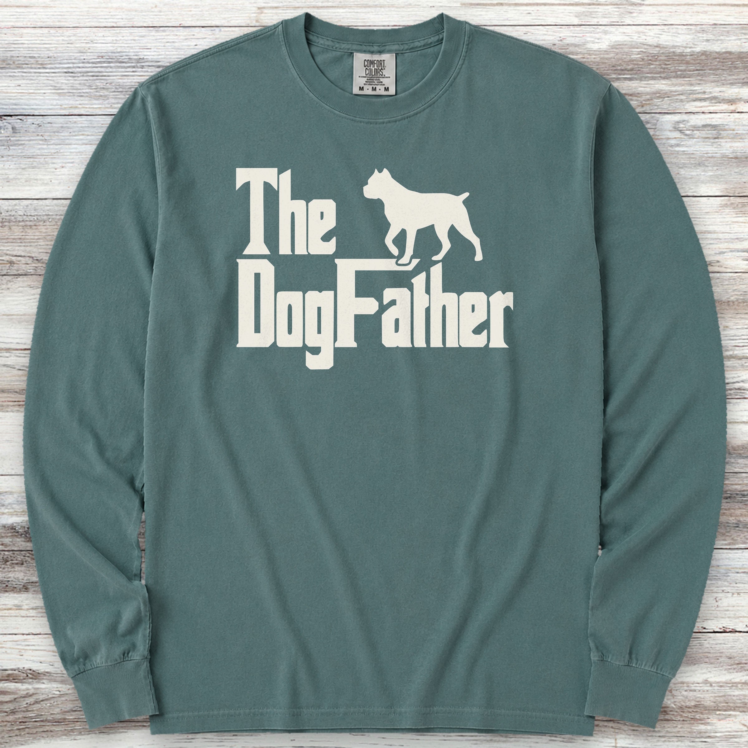 Cane Corso Dog Father Long Sleeve Tee - Blue Spruce