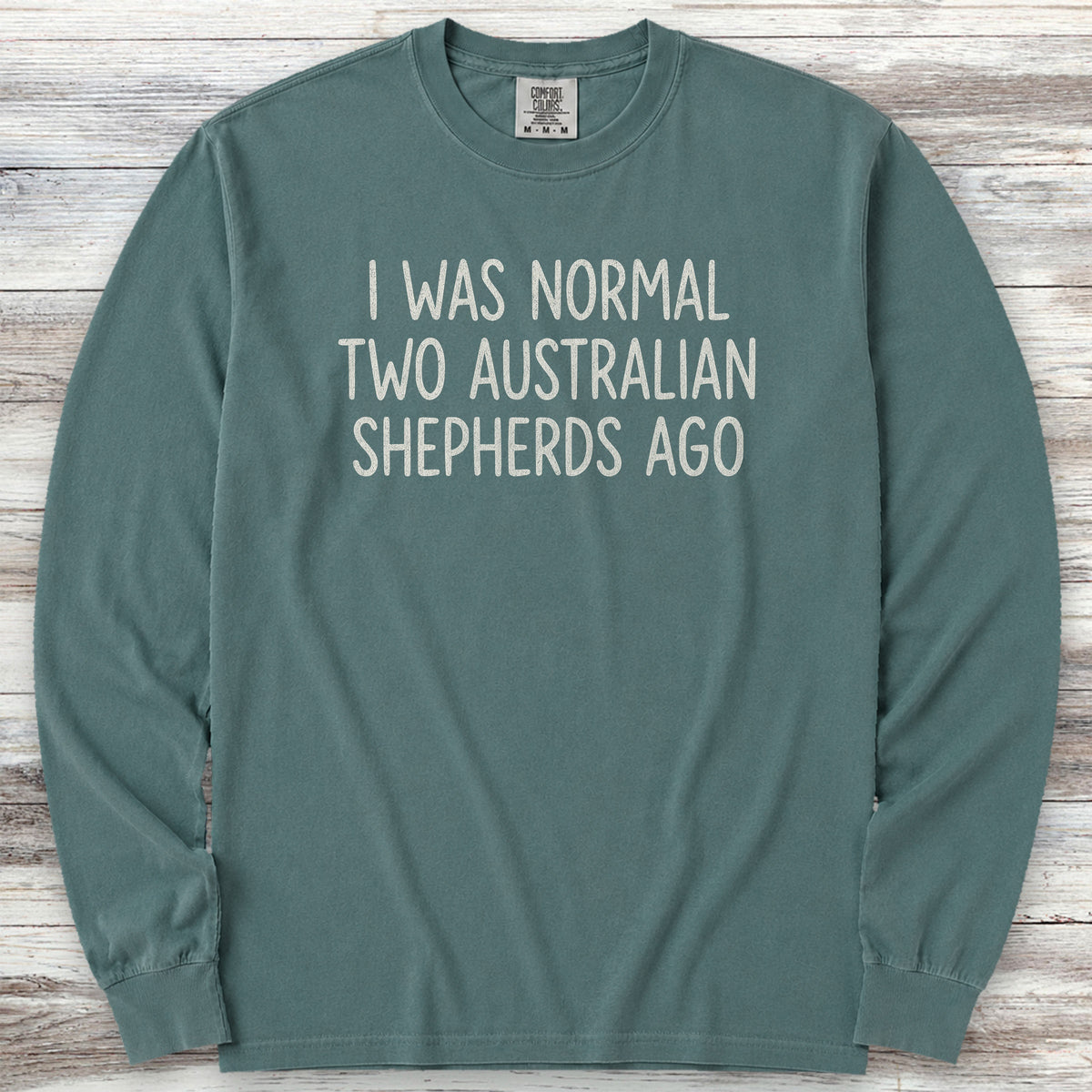 Australian Shepherd Normal Long Sleeve Tee - Blue Spruce
