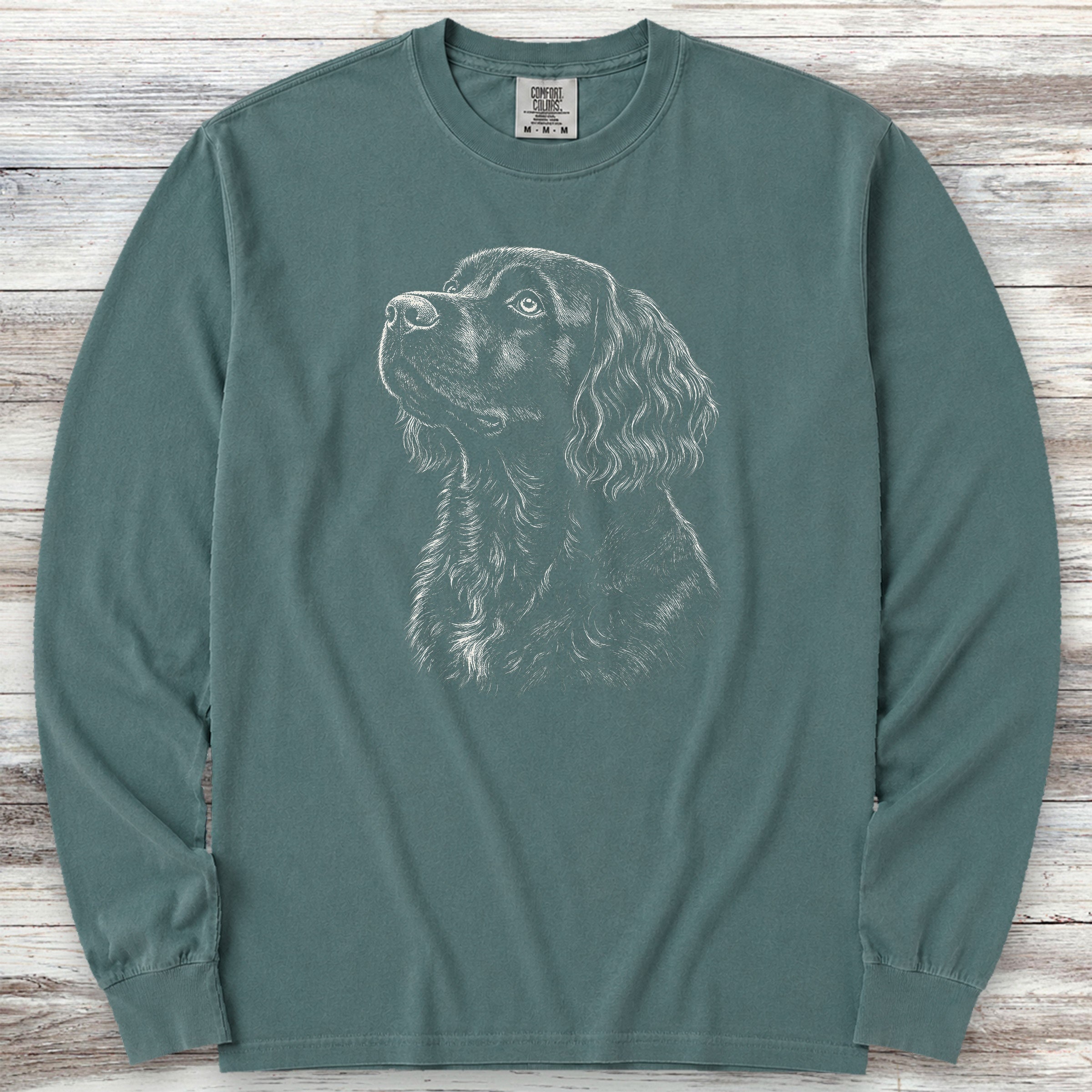 Boykin Spaniel Loyalty Long Sleeve Tee - Blue Spruce