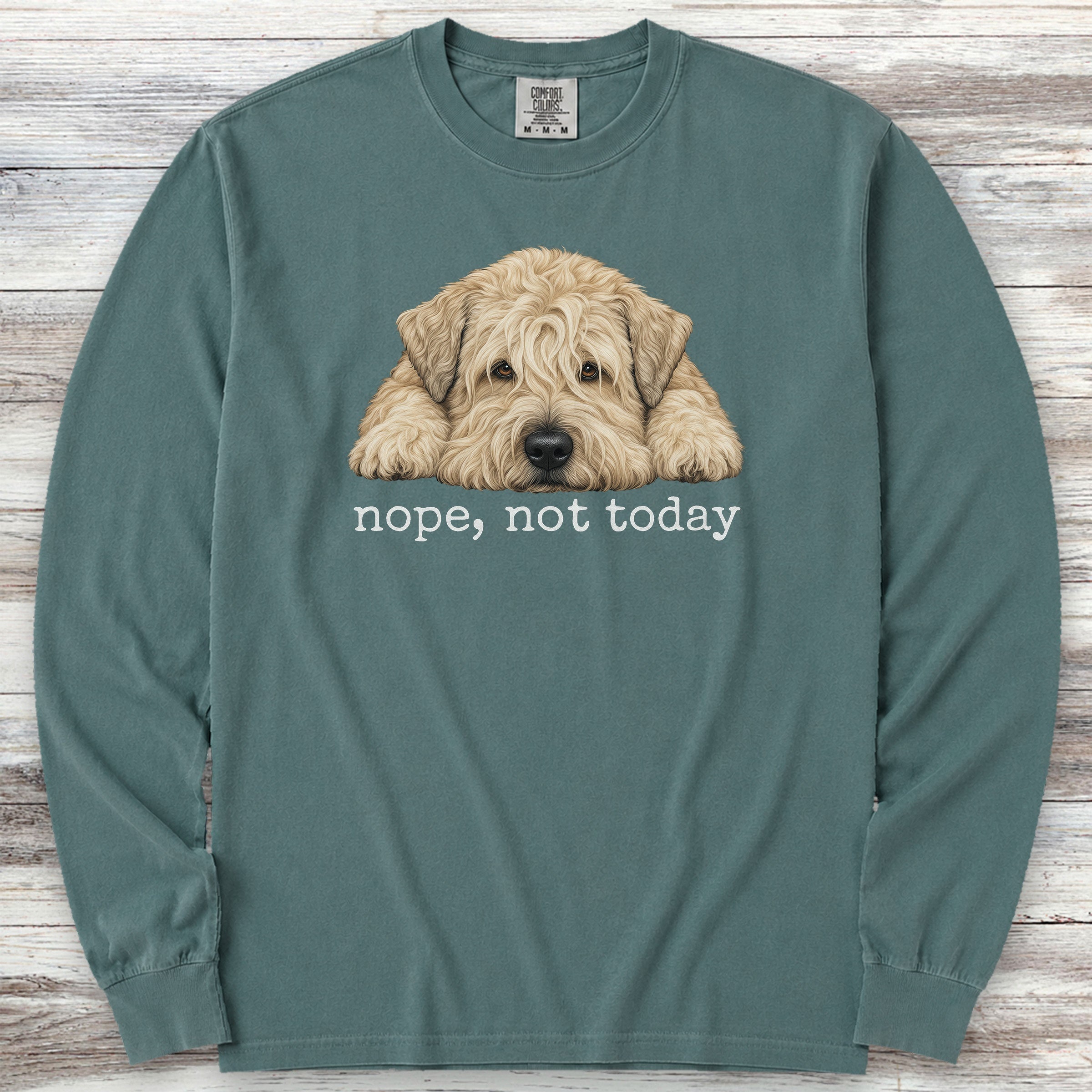Wheaten Nope Long Sleeve Tee - Blue Spruce