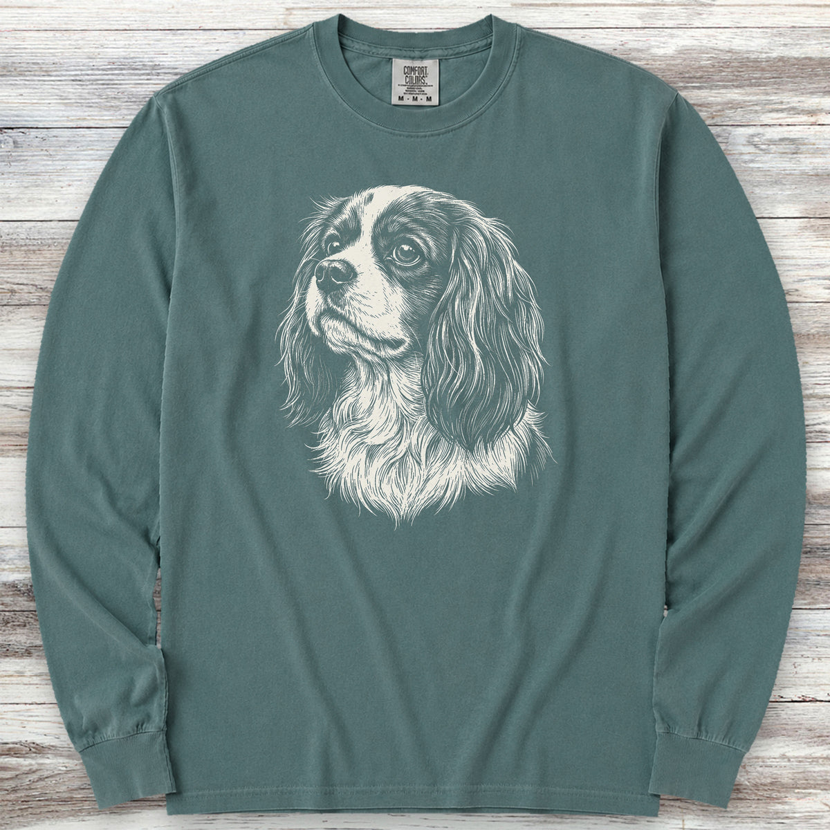 Cavalier King Charles Spaniel Loyalty Long Sleeve Tee - Blue Spruce