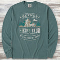 Bernese Mountain Dog Hiking Club Long Sleeve Tee - Blue Spruce