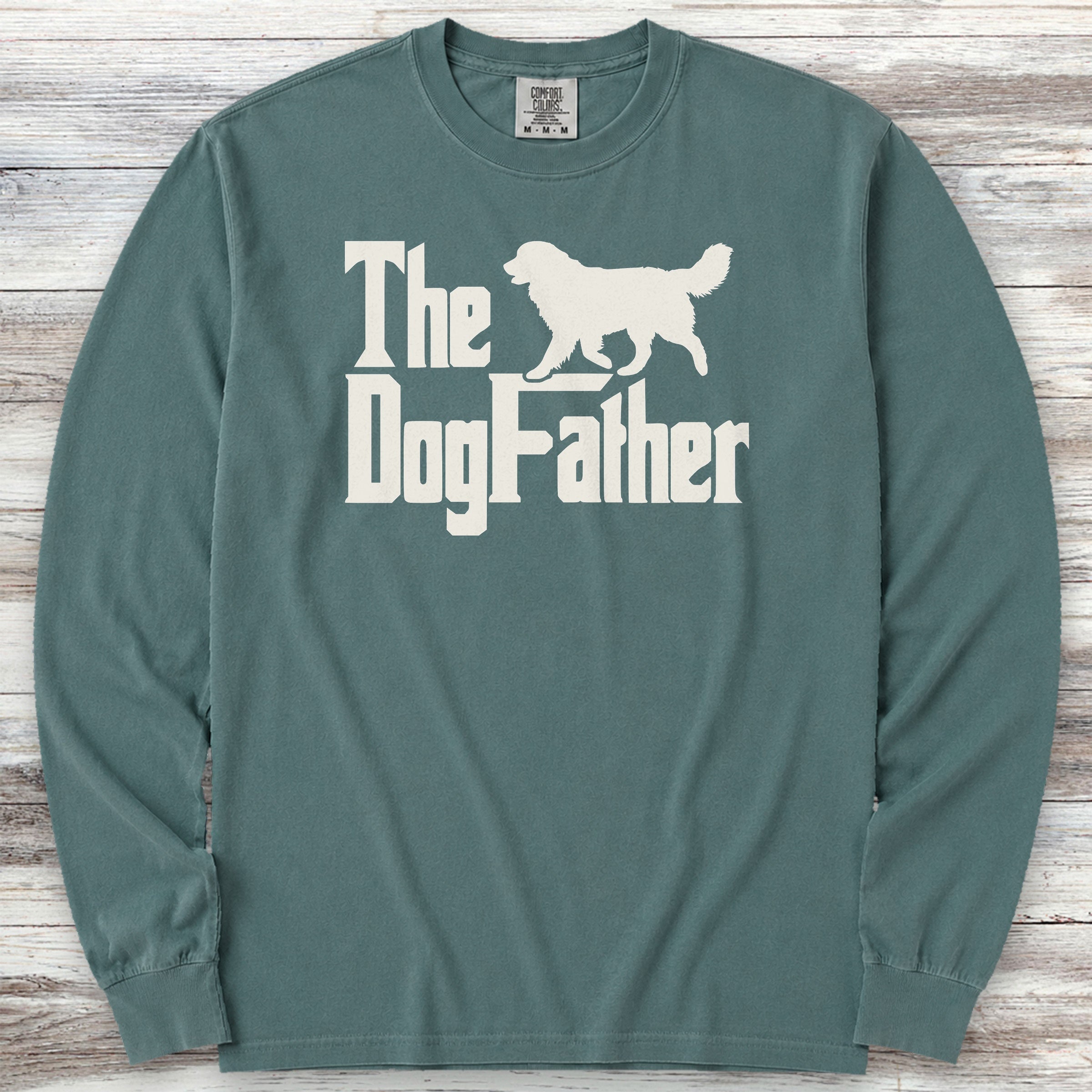 Bernese Mountain Dog Father Long Sleeve Tee - Blue Spruce