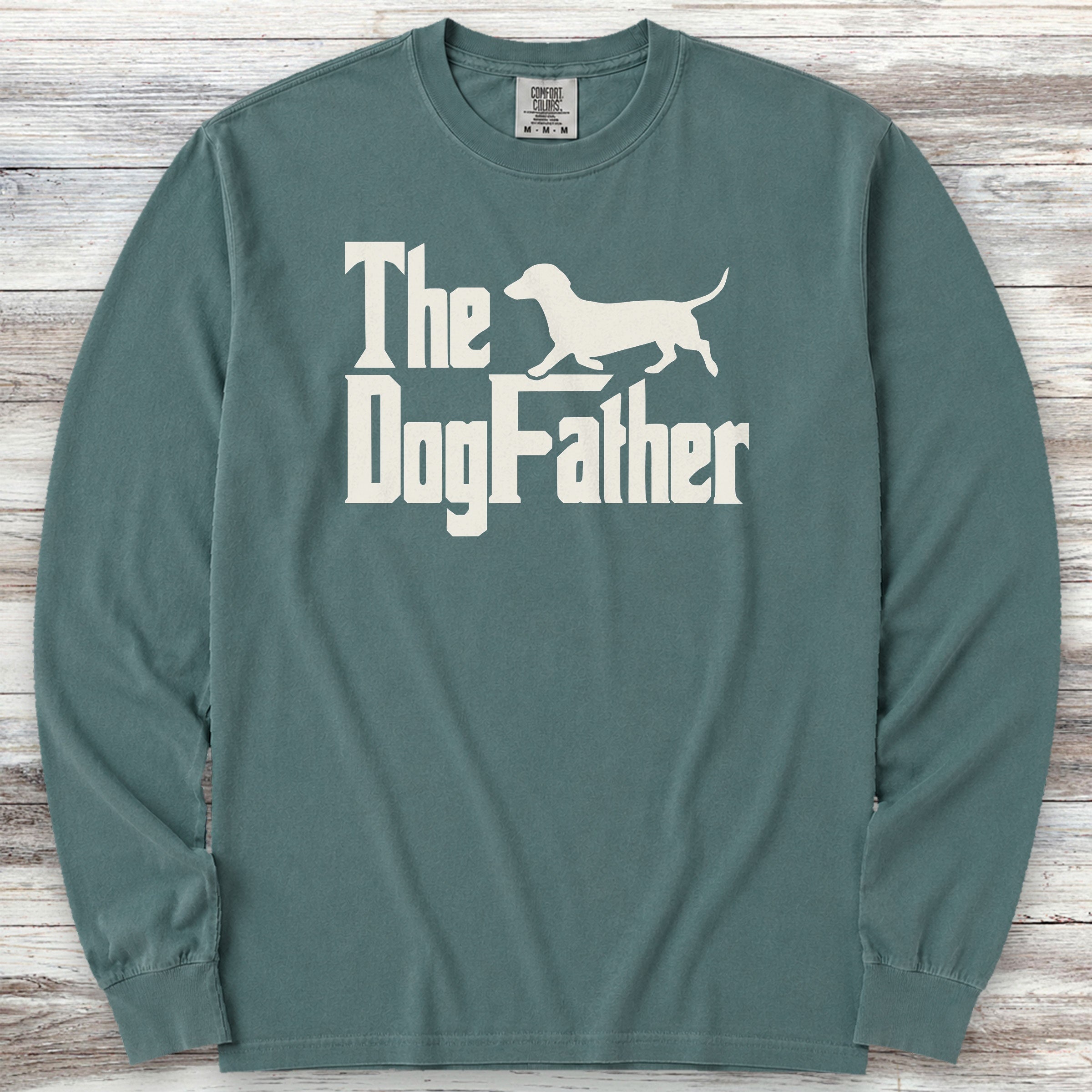 Dachshund Dog Father Long Sleeve Tee - Blue Spruce