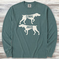 German Shorthaired Pointer Clowns or Jokers Long Sleeve Tee - Blue Spruce