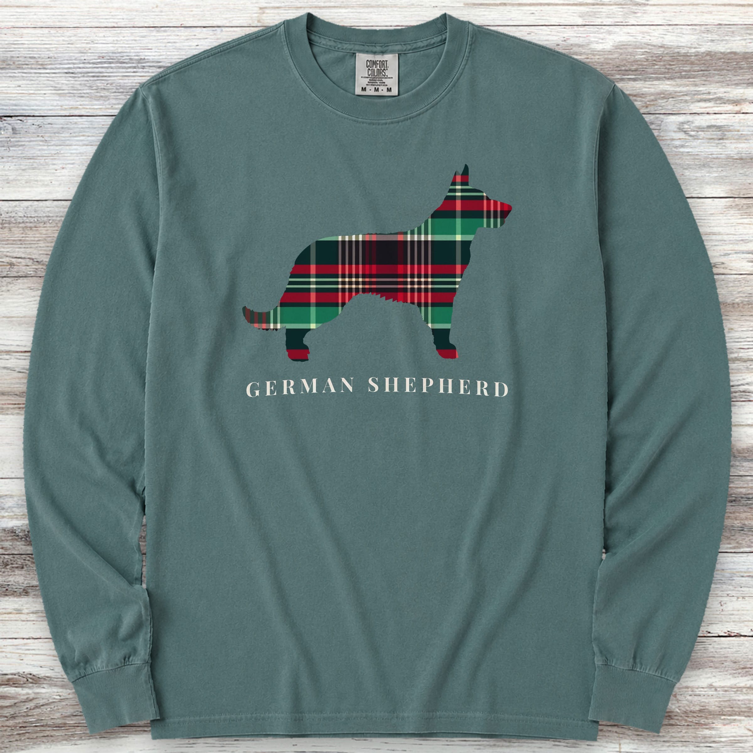 German Shepherd Winter 2025 Long Sleeve Tee - Blue Spruce