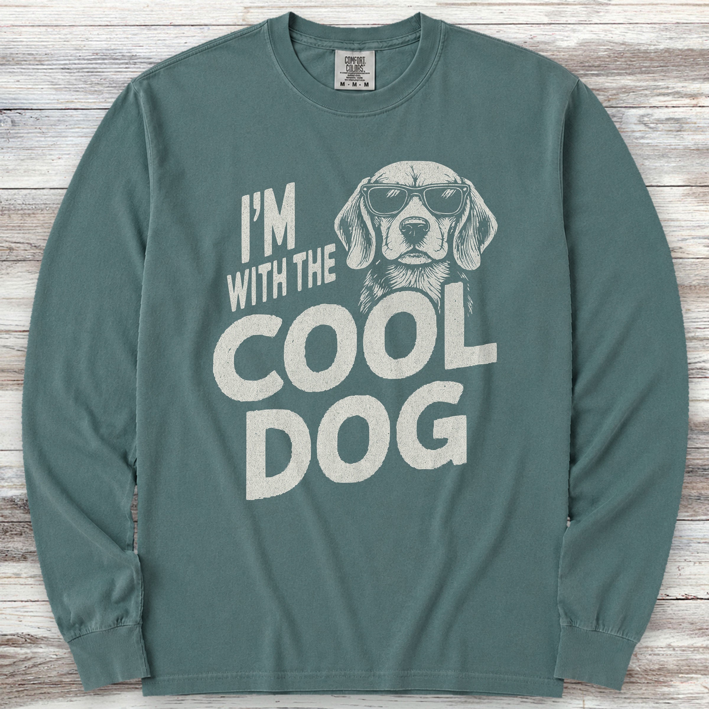 Cool Dog Beagle Long Sleeve Tee - Blue Spruce
